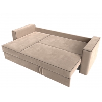 Угловой диван Принстон (велюр бежевый коричневый) - Изображение 3